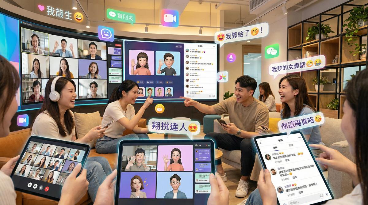 探花甜心社区互动场景